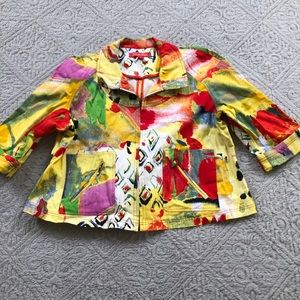 Fun statements zipper jacket